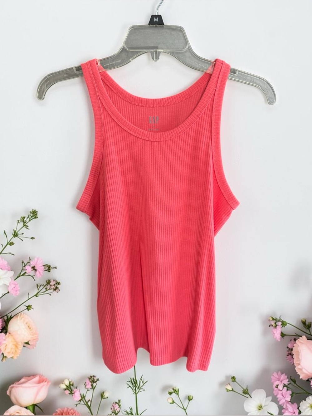 Gap Ribbed Tank Top - Coral Pink